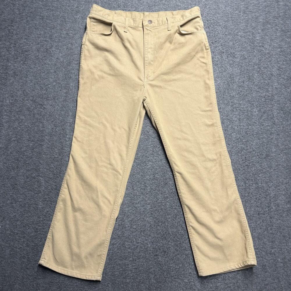 Vintage Maverick Western Bootcut Pants Mens 34x29 (tag 38 short) Khaki Workwear
